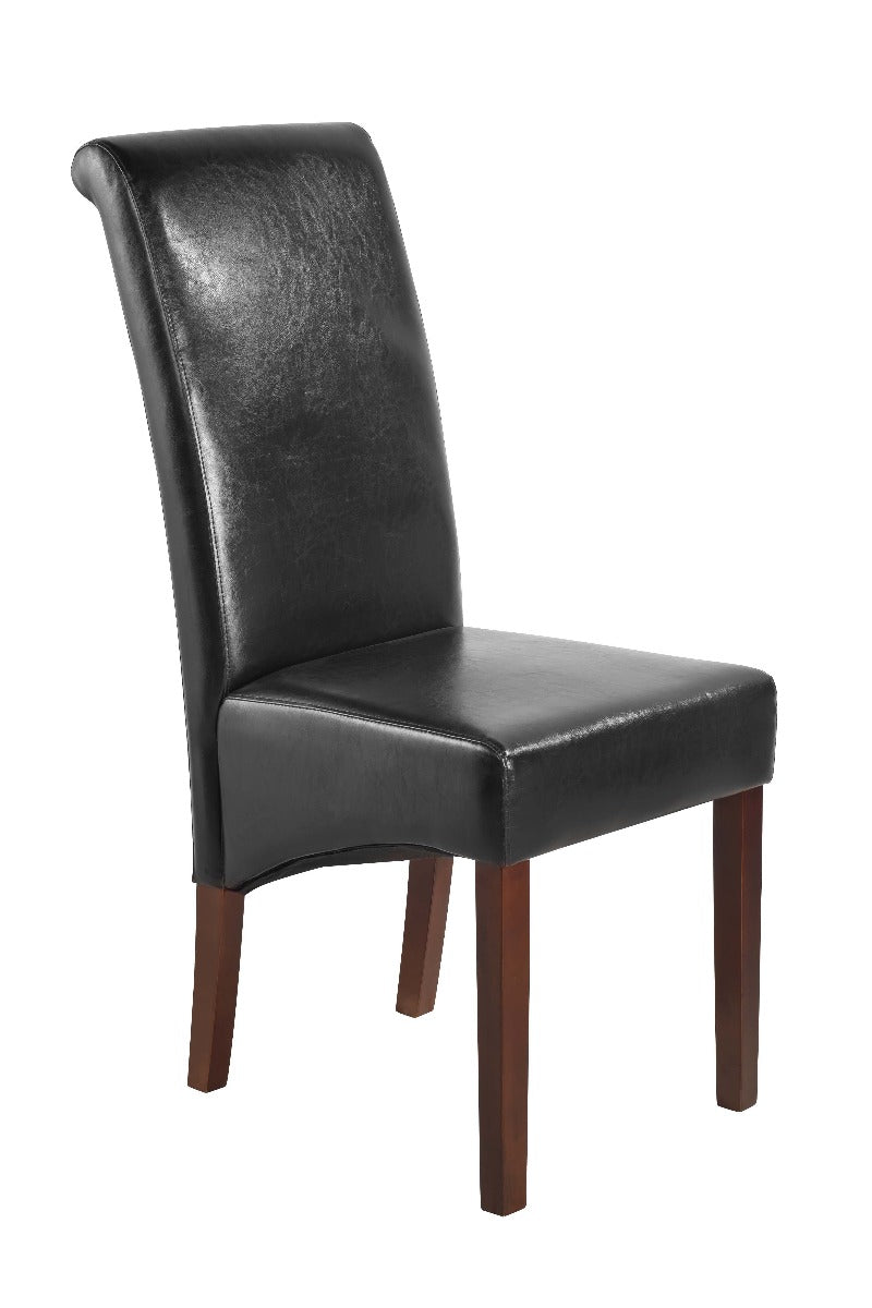 Swiss Wooden Dining Chairs Black 2x