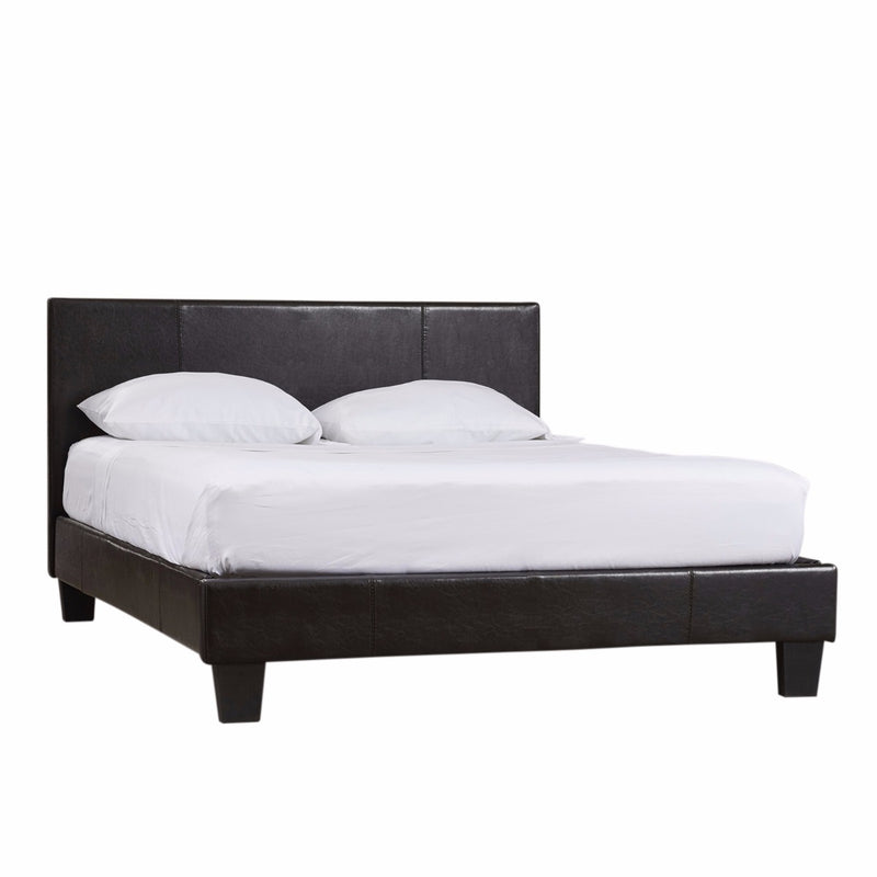 Mondeo PU Leather Single Black Bed