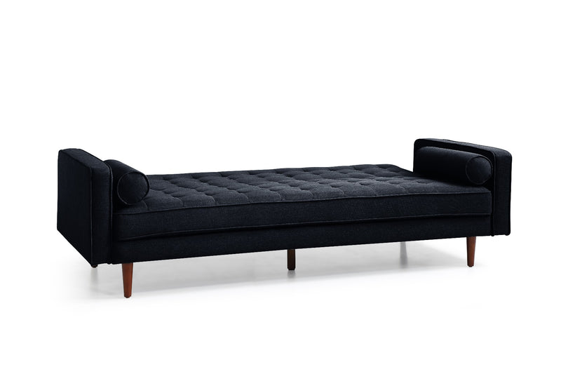 Sofa Marcella Black Velvet Fabric