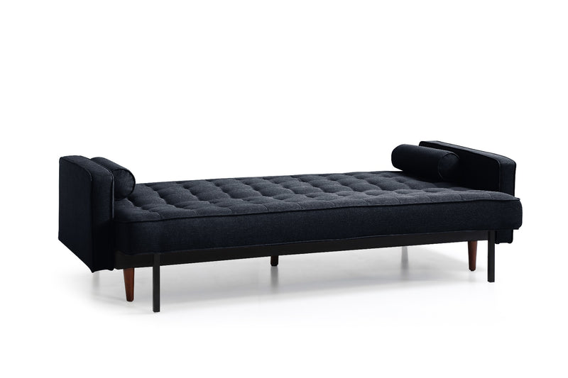 Sofa Marcella Black Velvet Fabric