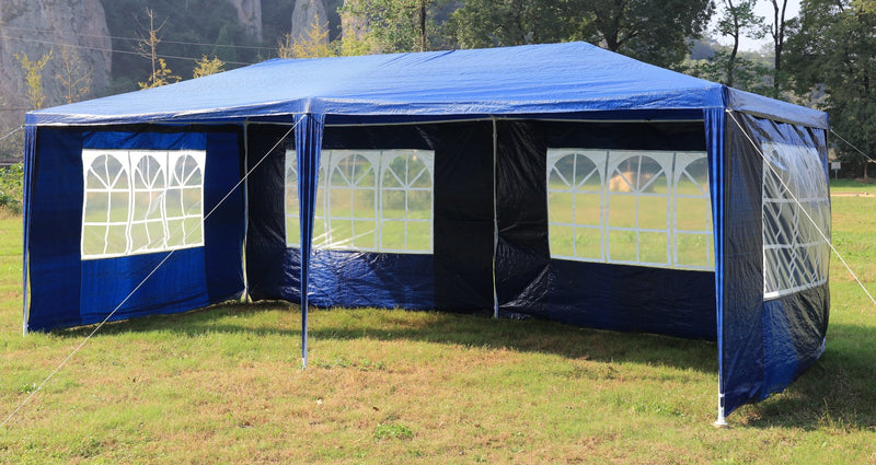 3x6m Gazebo Outdoor Marquee Tent Canopy Blue