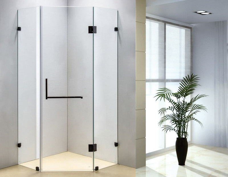 900 x 900mm Frameless 10mm Glass Shower Screen By Della Francesca