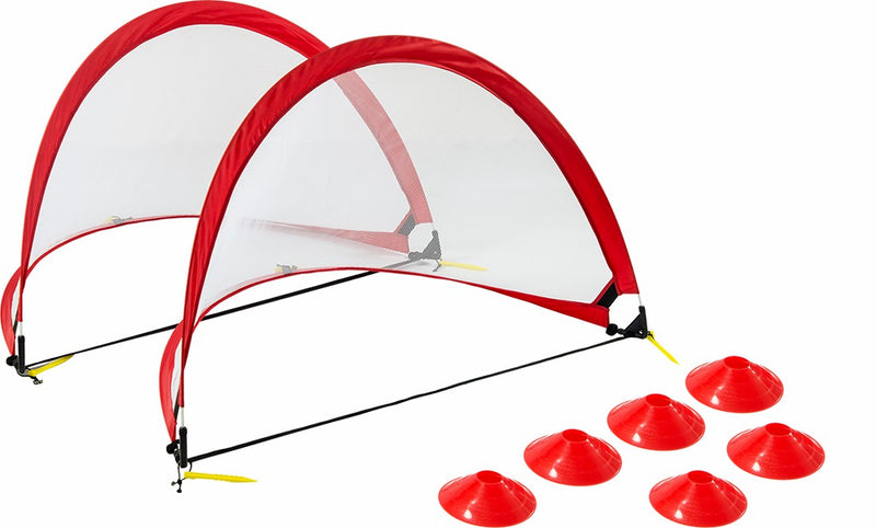 Portable Kids Soccer Goals Set &ndash; 2 Pop Up Soccer Goals, Cones, Goal Carry Bag