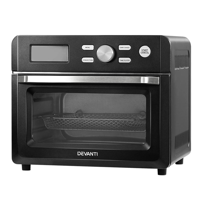 Devanti 20L Air Fryer Convection Oven Oil Free Fryers Kitchen Cooker Accessories Black