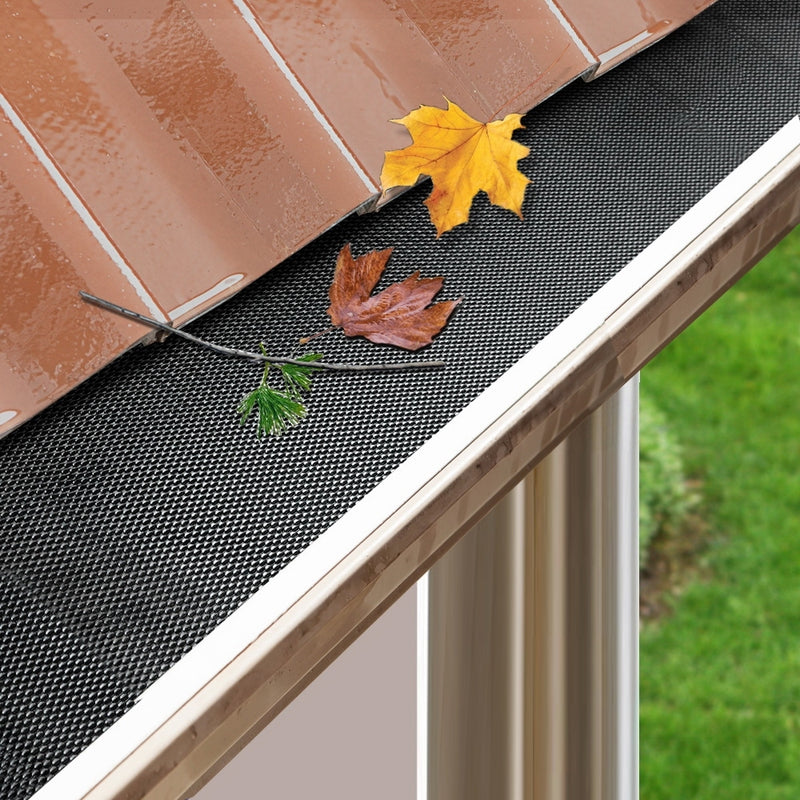 20x Gutter Guard Guards Aluminium Leaf Mesh Roof Tiles 100x20cm Brush DIY Deluxe Garden 20M