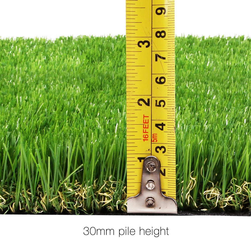 Synthetic 30mm  0.95mx5m 4.75sqm Artificial Grass Fake Turf 4-coloured Plants Plastic Lawn