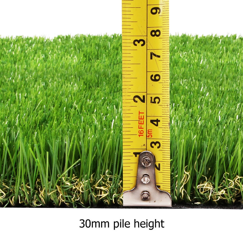 Synthetic 30mm  0.95mx10m 9.5sqm Artificial Grass Fake Turf 4-coloured Plants Plastic Lawn