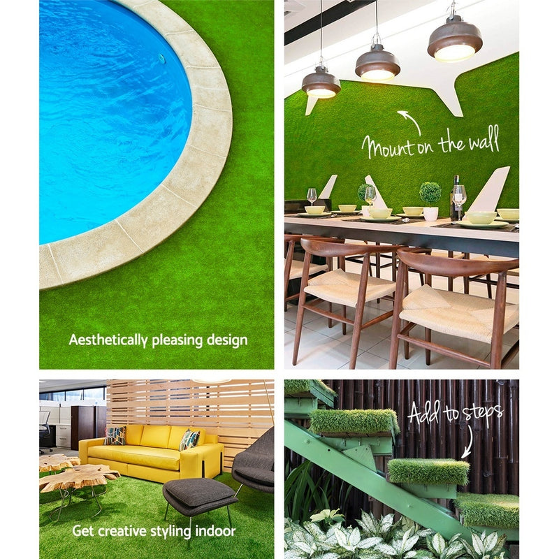 Synthetic 30mm  0.95mx20m 19sqm Artificial Grass Fake Turf 4-coloured Plants Plastic Lawn