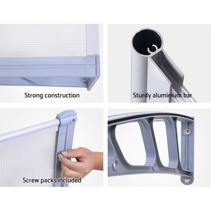 Window Door Awning Door Canopy Outdoor Patio Sun Shield 1.5mx1m DIY