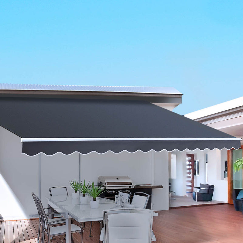 Retractable Outdoor Arm Awning 2 x 1.5M - Grey