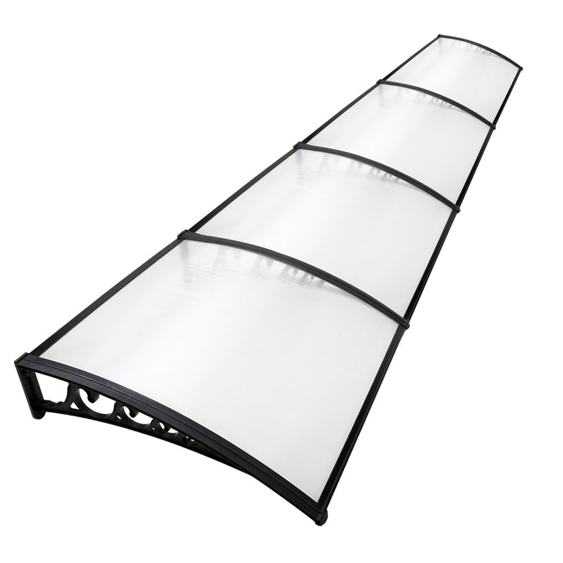 Window Door Awning Door Canopy Patio UV Sun Shield WHITE 1mx4m DIY