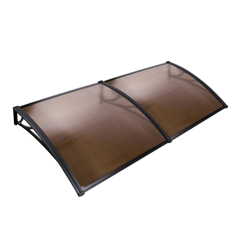 DIY Window Door Awning Shade 1 x 2m - Brown