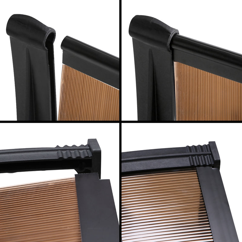 DIY Window Door Awning Shade 1 x 2m - Brown