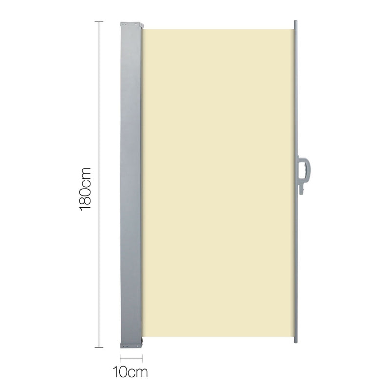 Retractable Side Awning Shade 1.8 x 3m - Beige