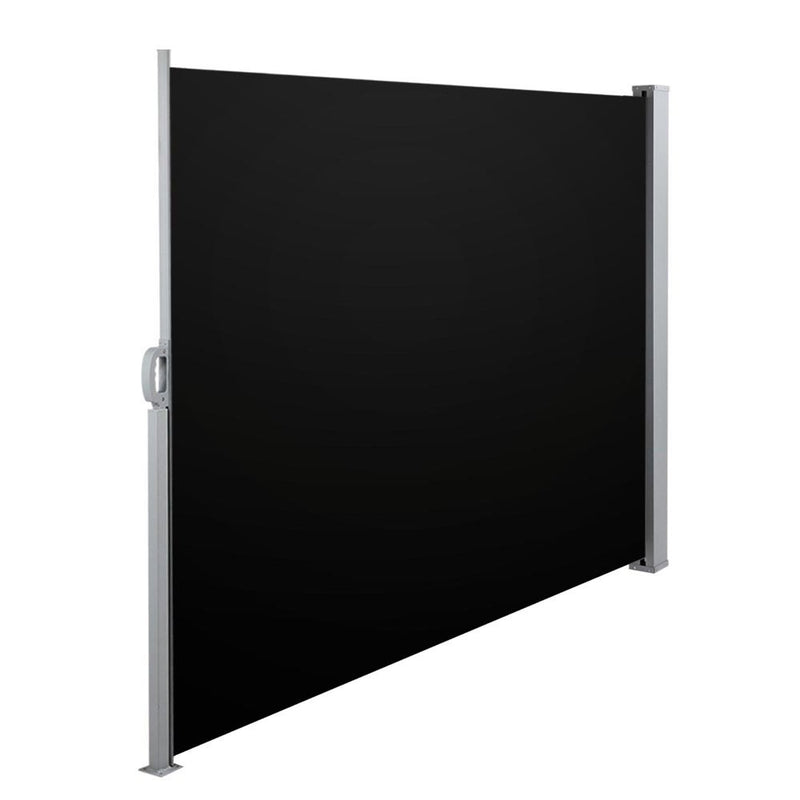 Retractable Side Awning Shade 1.8 x 3m - Black