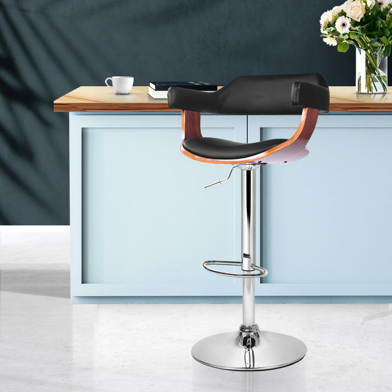 Wooden Bar Stool - Black