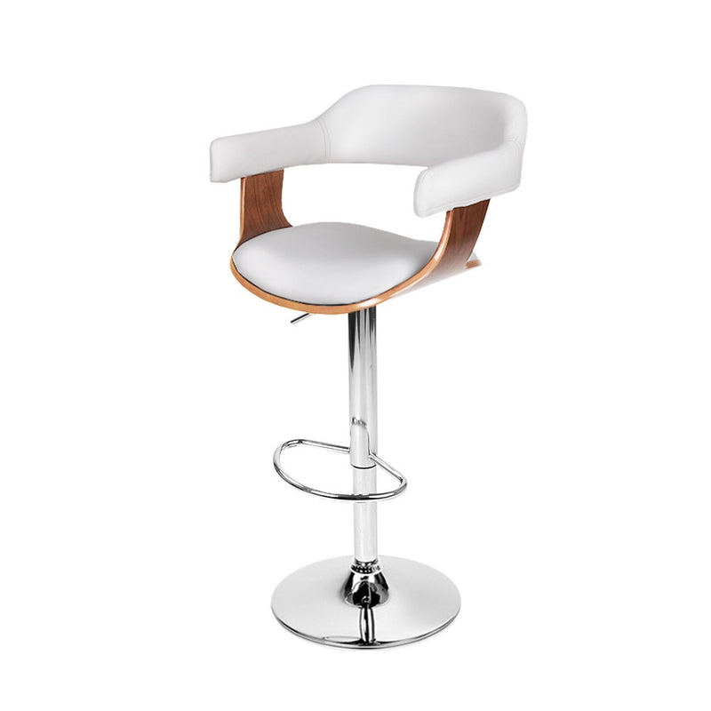 Wooden Bar Stool - White