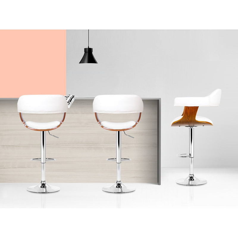 Wooden Bar Stool - White