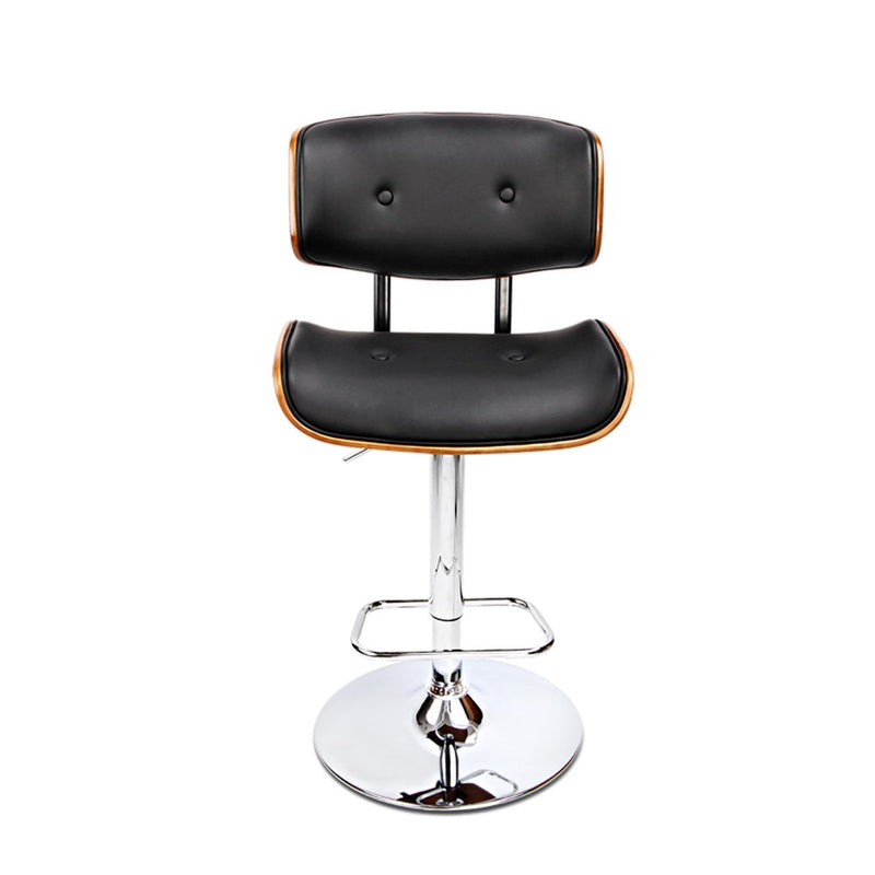 Wooden Gas Lift  Bar Stools - Black