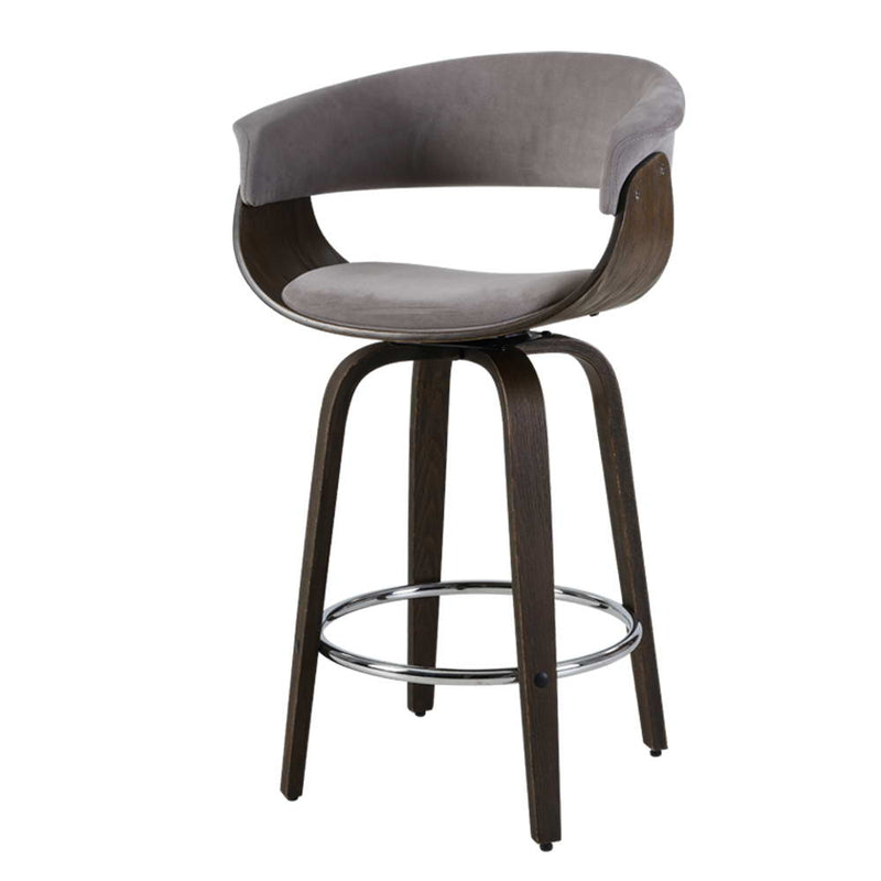 Bar Stool Wooden Swivel Bar Stool Kitchen Dining Chair Wood Grey