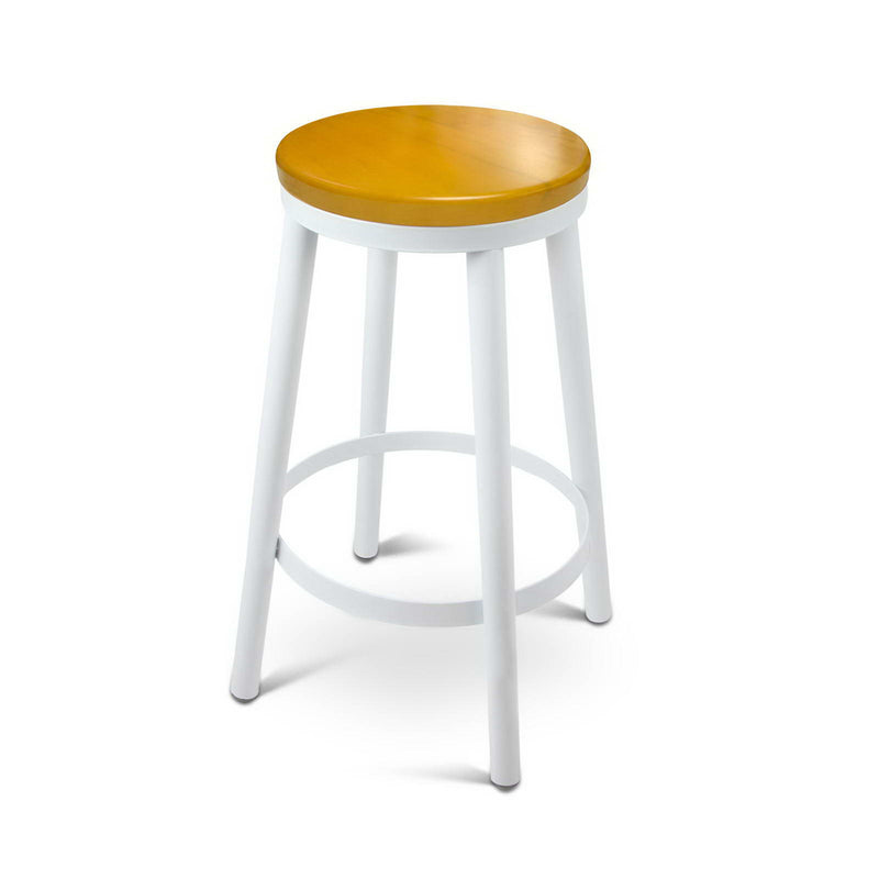 Set of 2 Wooden Stackable Bar Stools