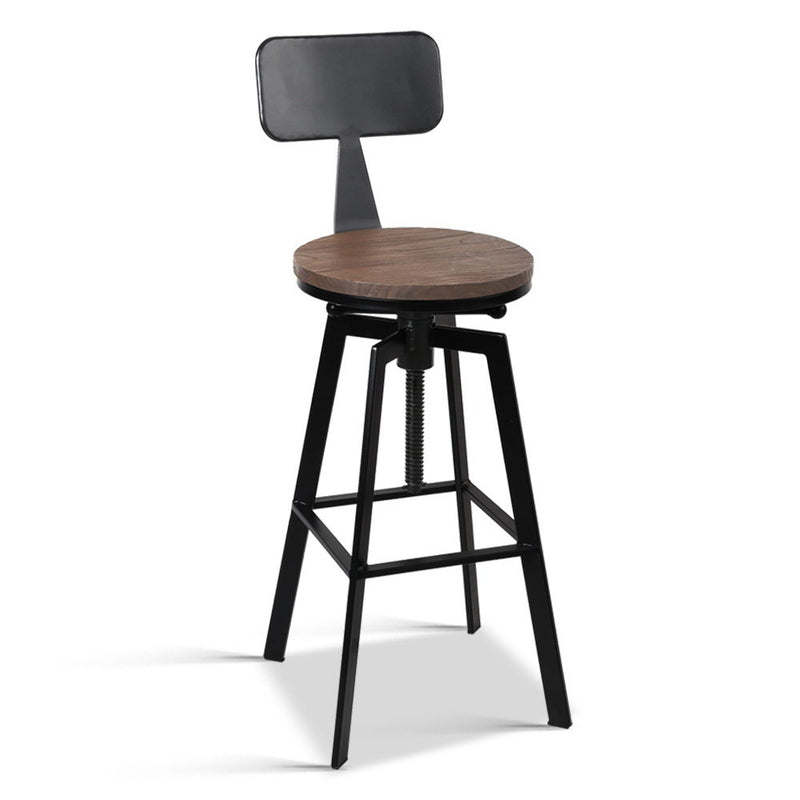 Rustic Industrial Metal Bar Stool