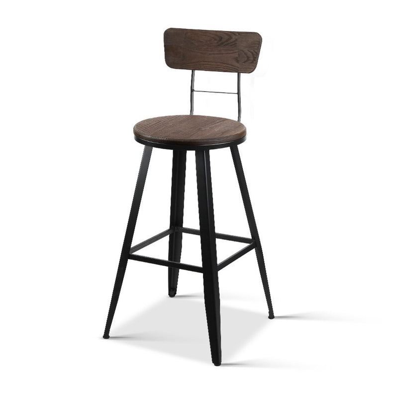 Industrial Swivel Bar Stool - Black