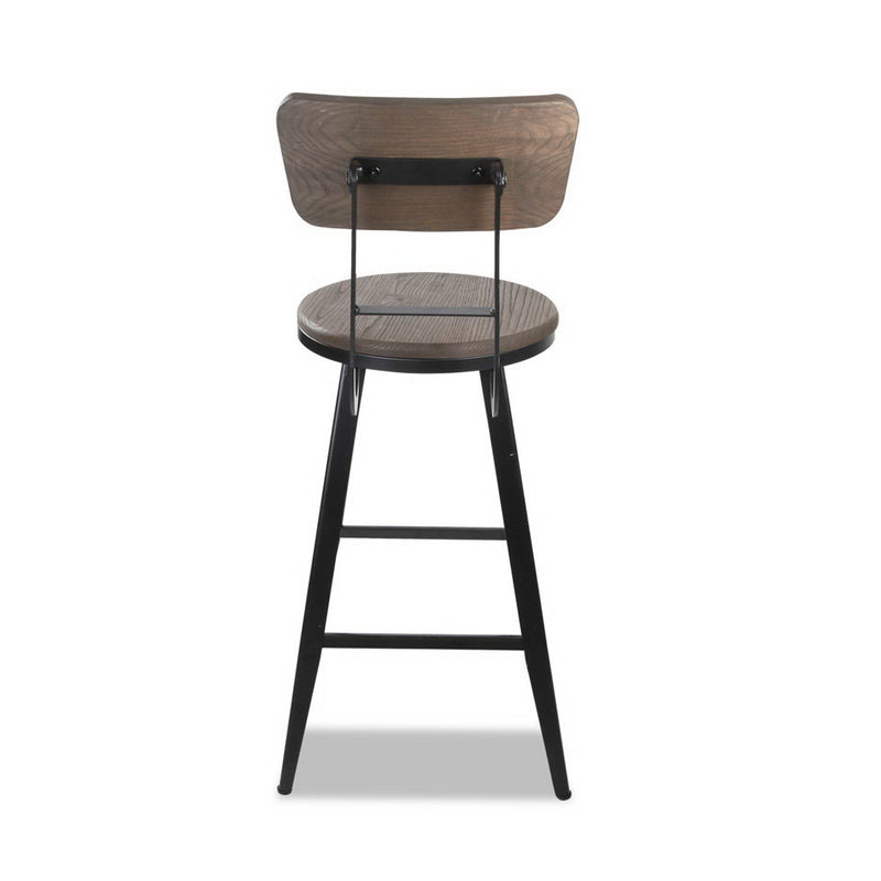 Industrial Swivel Bar Stool - Black