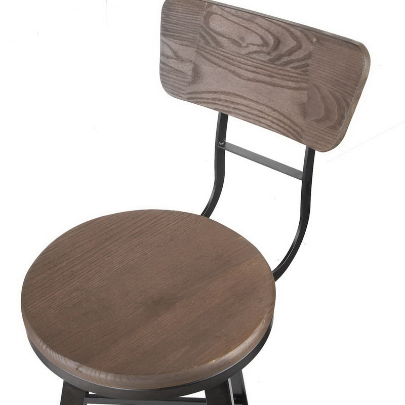 Industrial Swivel Bar Stool - Black