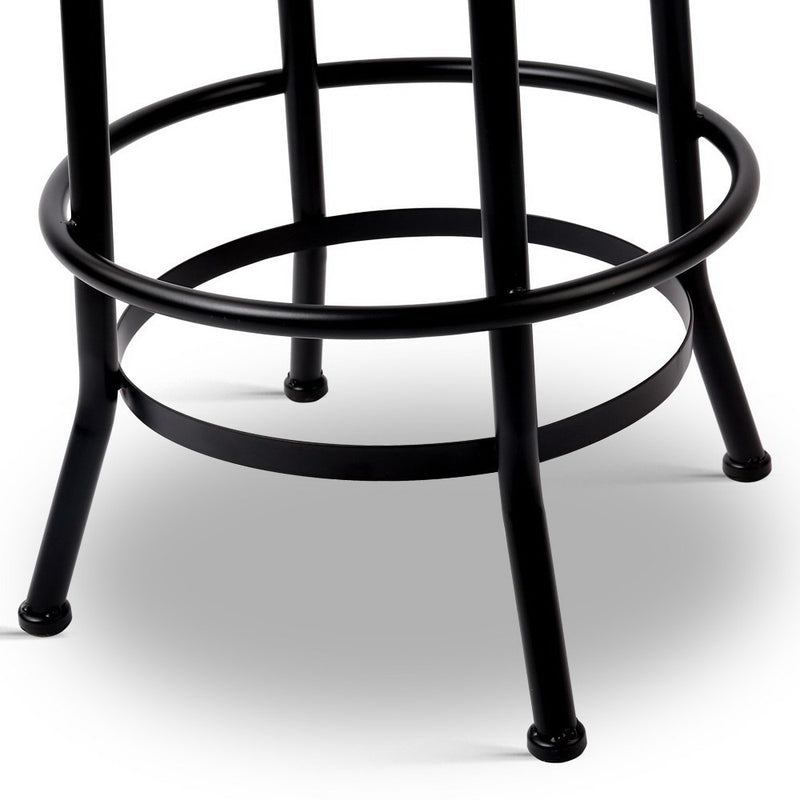 Rustic Industrial Round Bar Stool