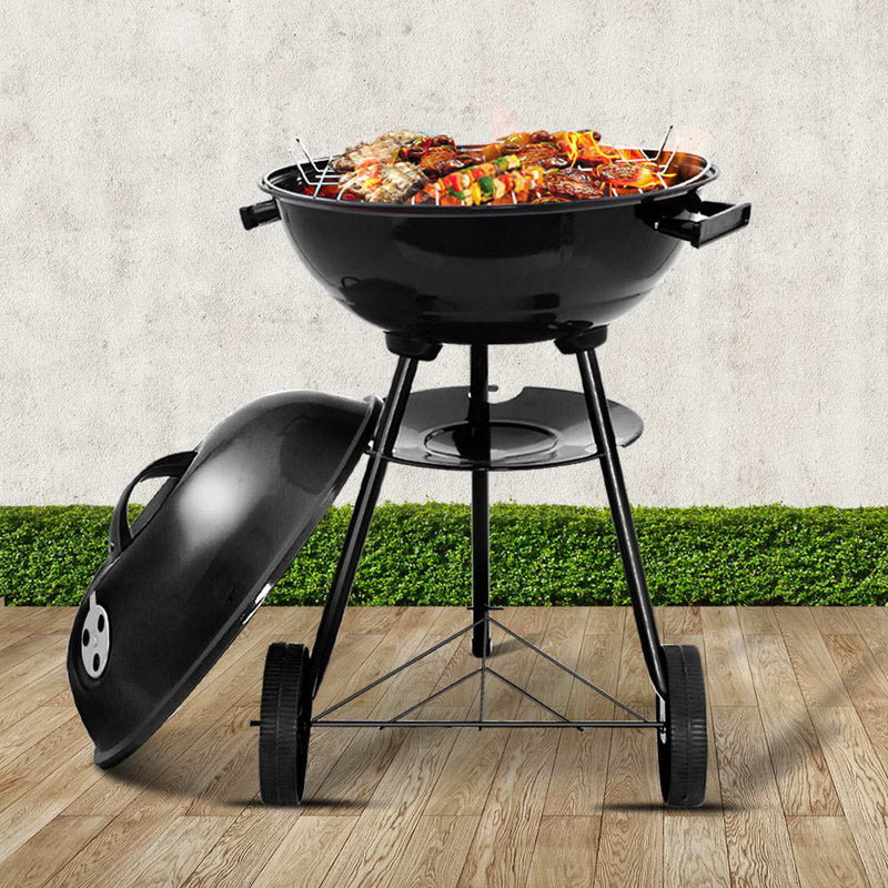 Charcoal BBQ Smoker Drill Outdoor Camping Patio Wood Barbeque Steel Oven