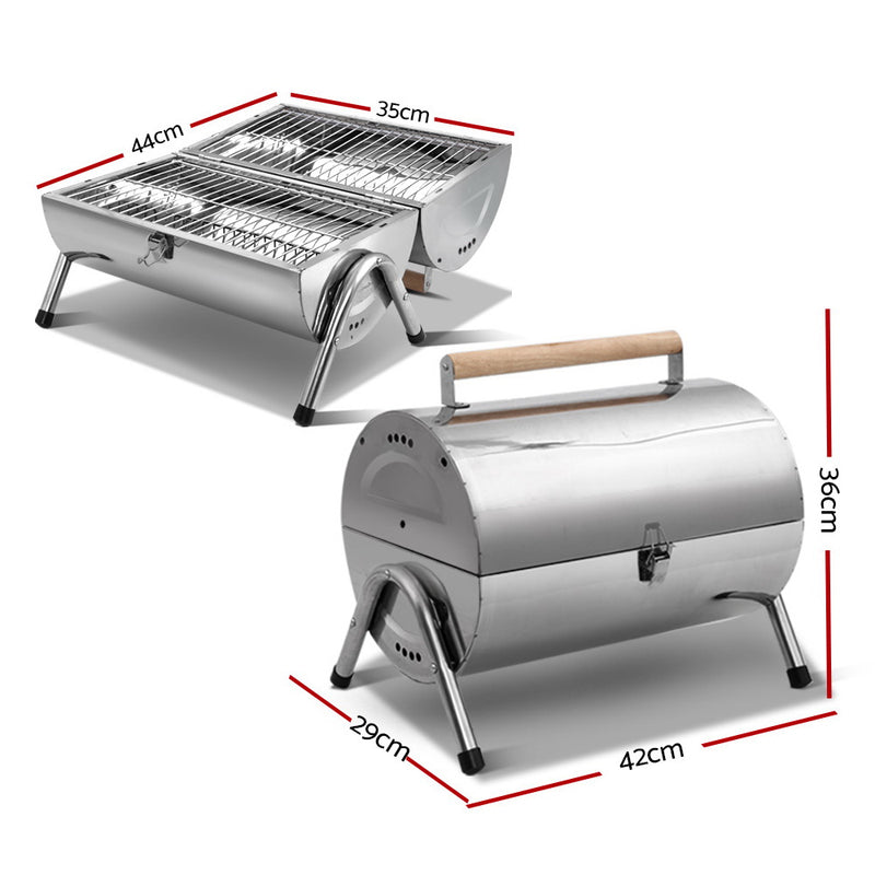 Portable BBQ Drill Outdoor Camping Charcoal Barbeque Smoker Foldable