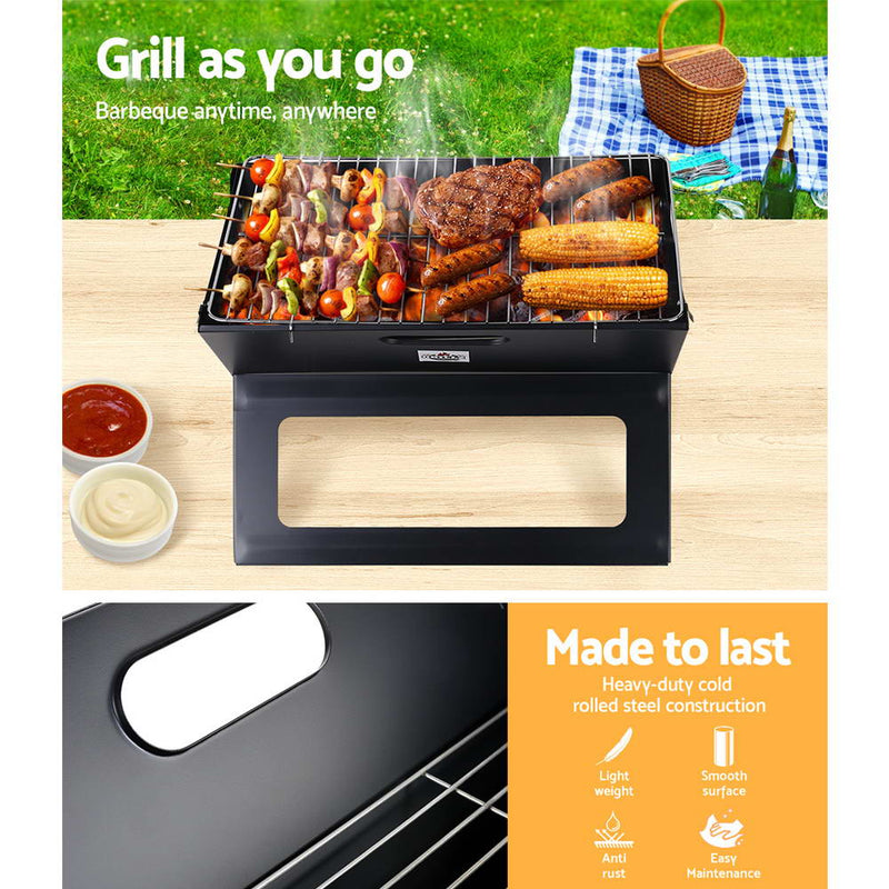 Notebook Portable Charcoal BBQ Grill