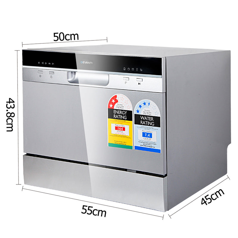 Devanti Electric Benchtop Freestanding Dishwasher