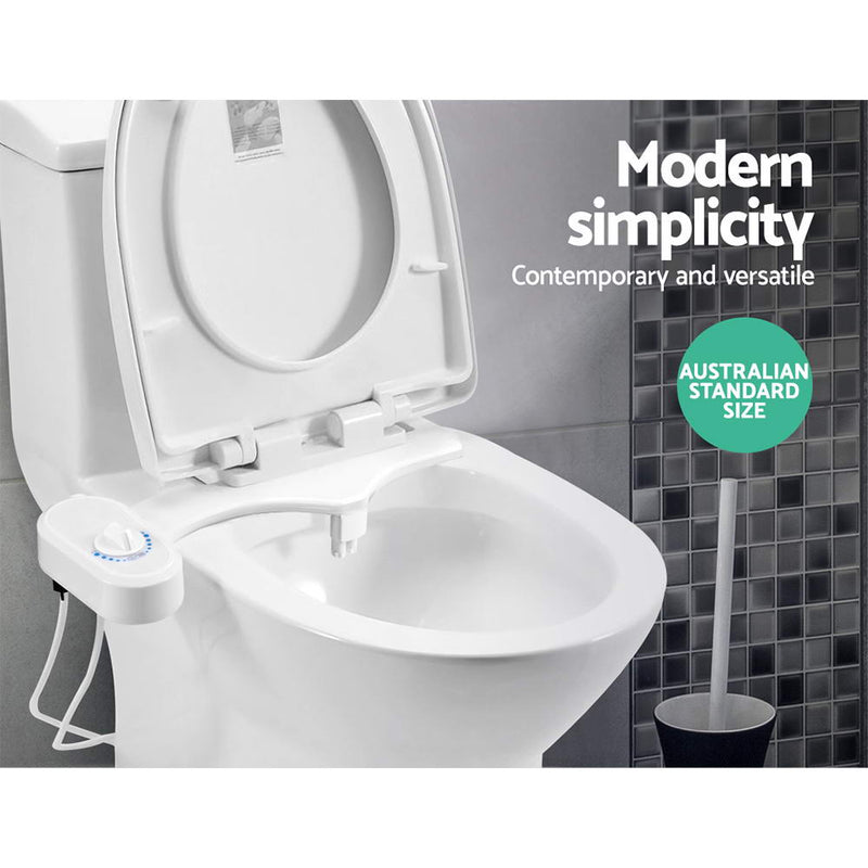 Bidet Toilet Seat Spray Sprayer Non Electric Dual Nozzles Wash Attachment