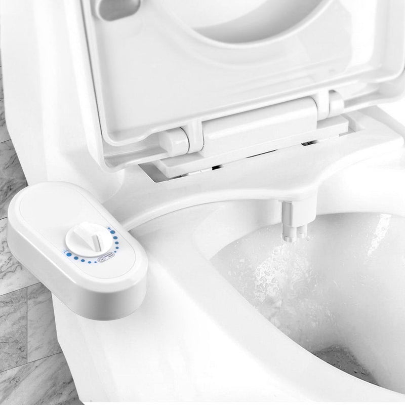 Bidet Toilet Seat Spray Sprayer Non Electric Dual Nozzles Wash Attachment