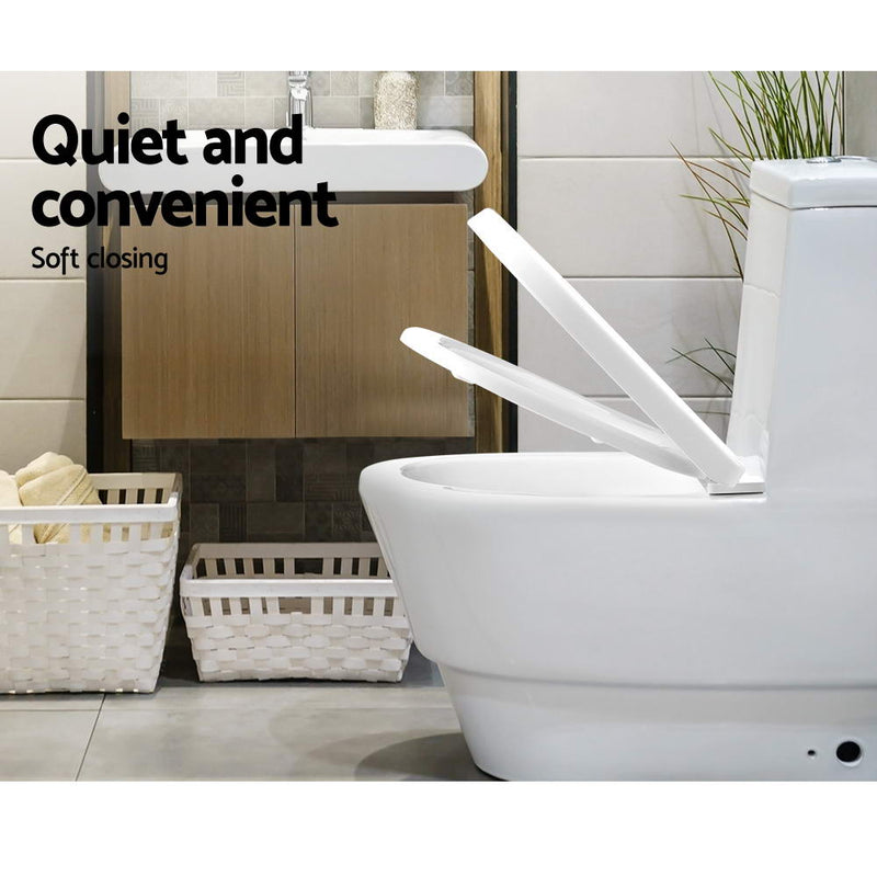 Soft-close Toilet Seat Cover U Shape Universal Fitting Bathroom Accessory