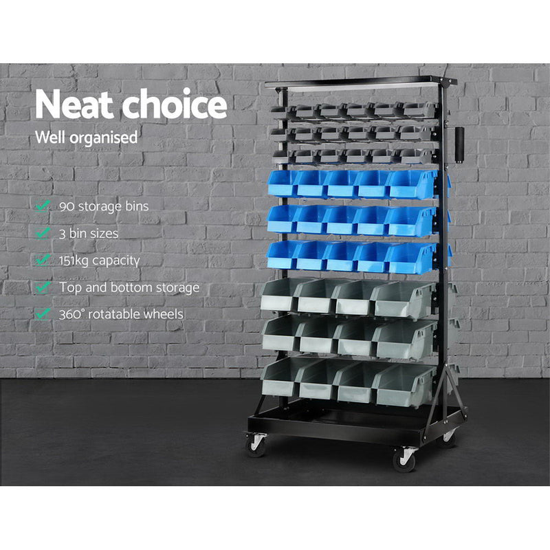 Giantz 90 Bin Storage Rack Stand