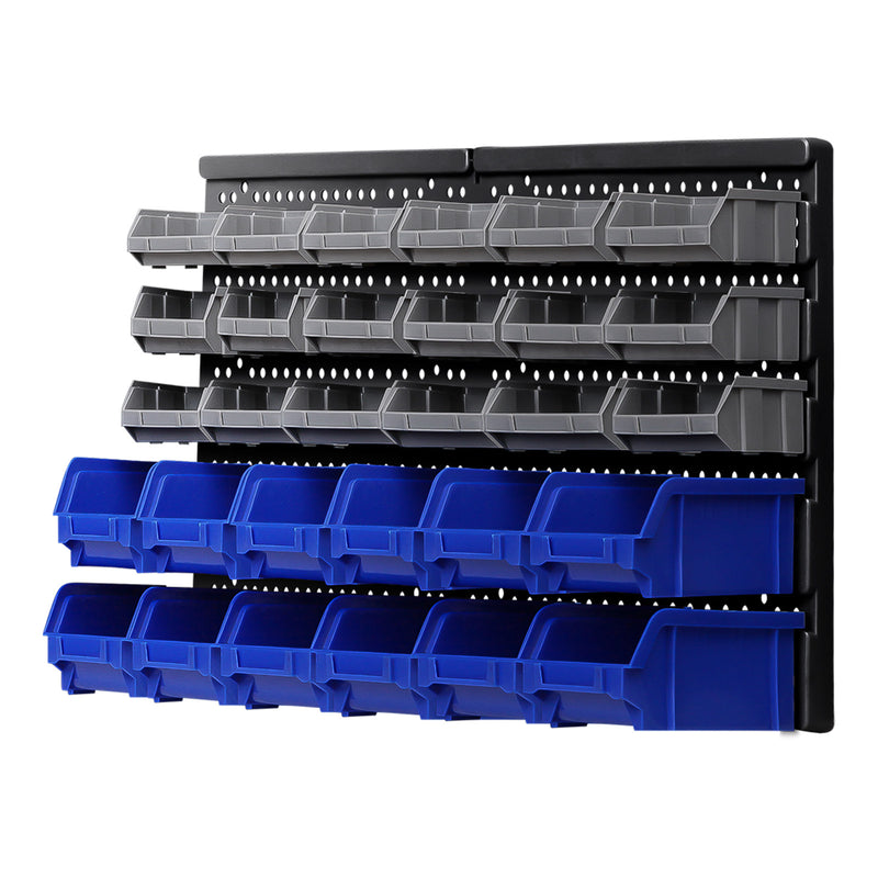 30 Bin Wall Mounted Rack Storage Organiser