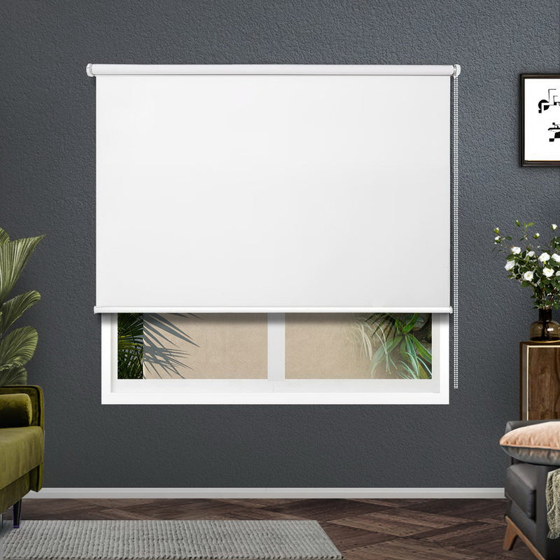 Roller Blinds Blockout Blackout Curtains Window Modern Shades 1.2X2.1M White