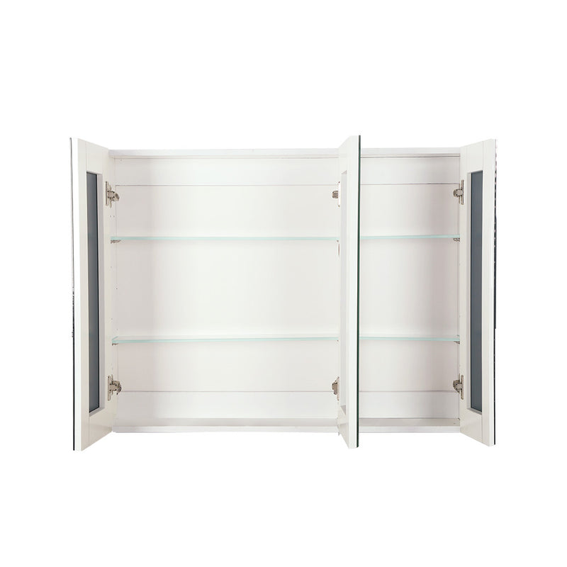 Bathroom Vanity Mirror with Storage Cabinet - White