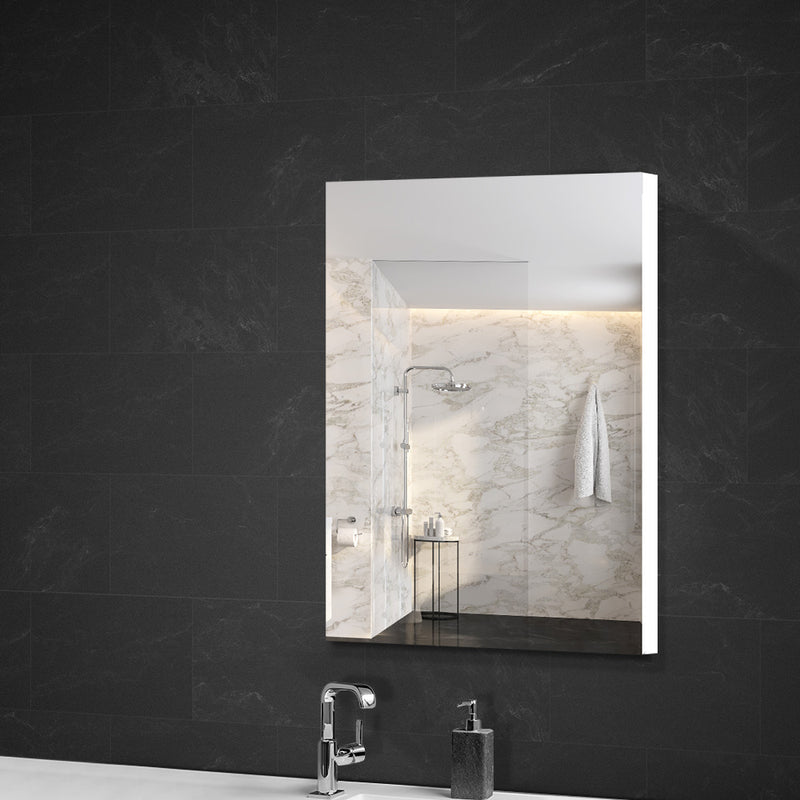 Bathroom Vanity Mirror with Storage Cavinet - White