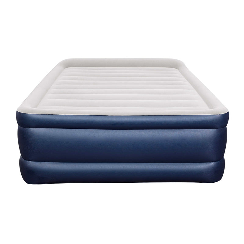 Queen Air Bed Inflatable Mattress Sleeping Mat Battery Built-in Pump