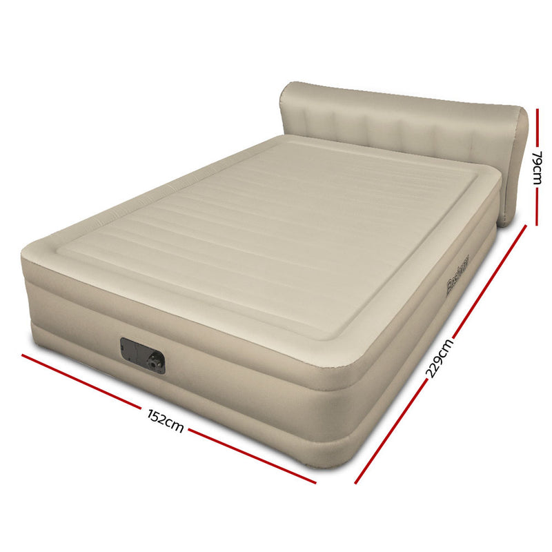 Queen Air Bed Inflatable Home Blow Up Mattress Built-in Pump