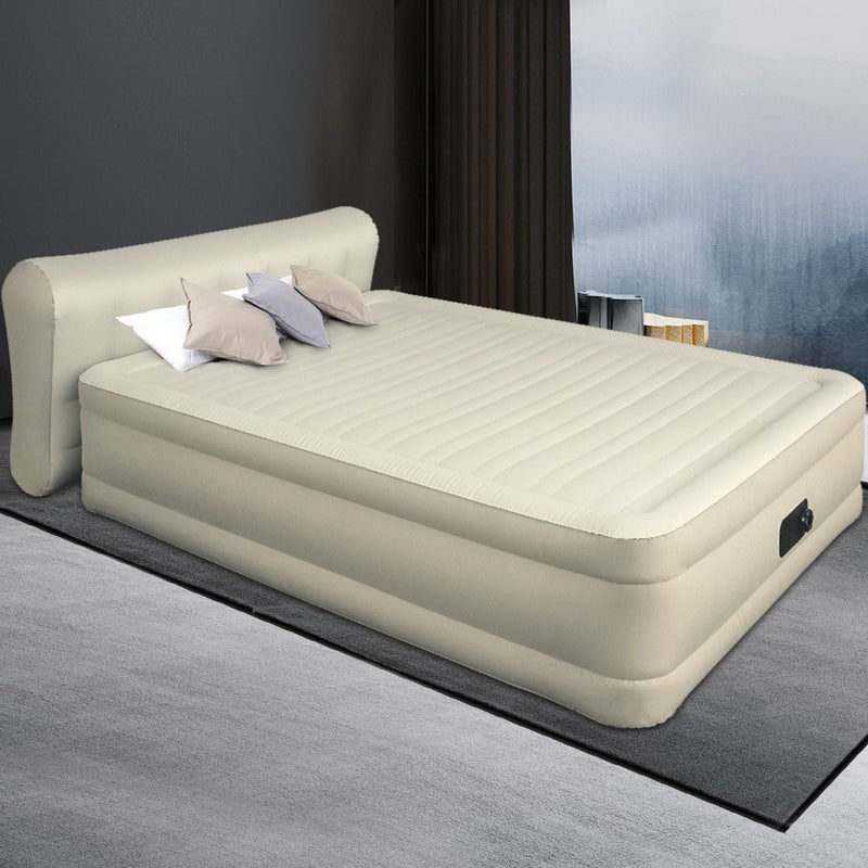 Queen Air Bed Inflatable Home Blow Up Mattress Built-in Pump