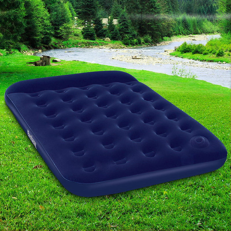 Double Size Inflatable Air Mattress - Navy