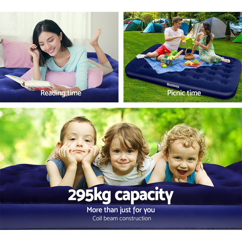 Queen Size Inflatable Air Mattress - Navy