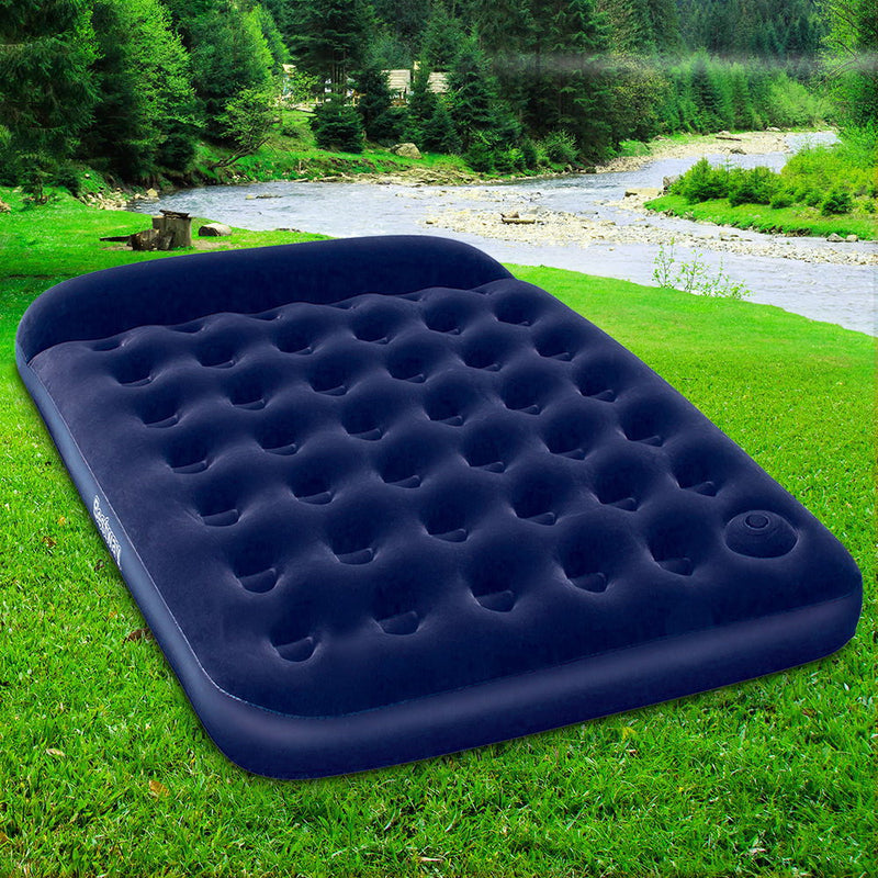 Queen Size Inflatable Air Mattress - Navy