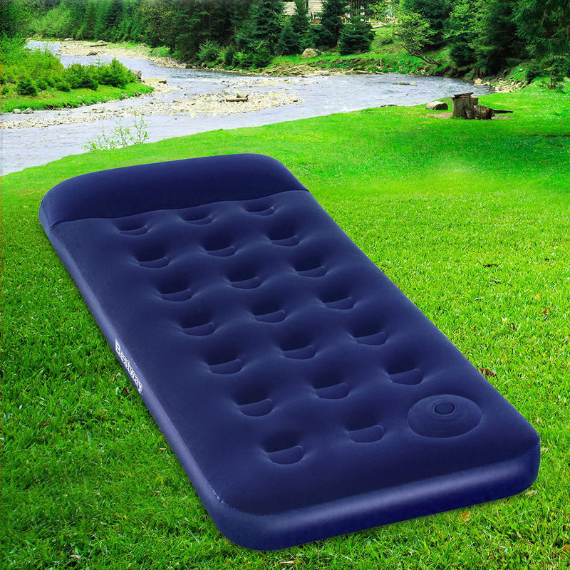 Single Size Inflatable Air Mattress - Navy