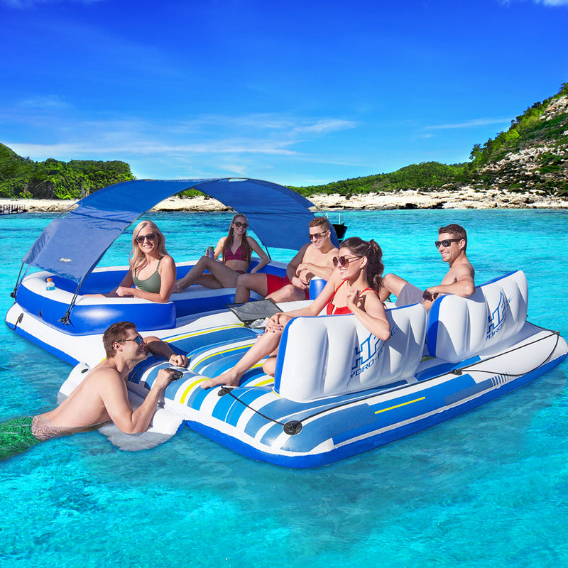 Inflatable Floating Float Floats Island LoungePool 6-personWater Fun